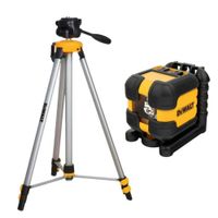 Nivel Láser de Línea Cruzada Luz Roja DW08802 y Trípode profesional robusto 1.7mts dewalt dw0881t