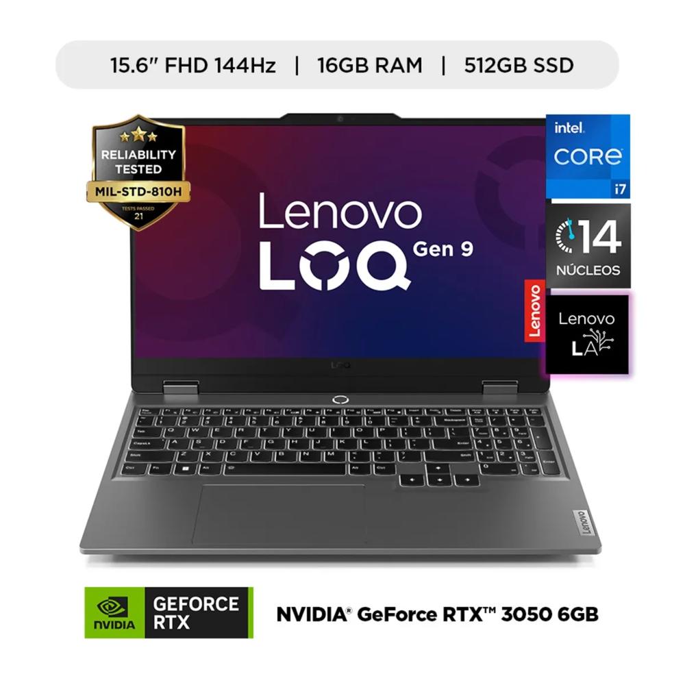 Lenovo LOQ 15IRX9 15.6' FHD Intel Core I7-13650HX 16GB DDR5 512GB SSD RTX 3050 6GB GDDR6  Free DOS
