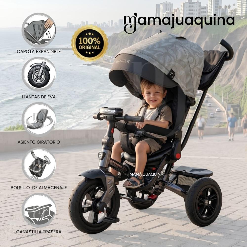 Triciclo Guiador para Niños EVOLUTION SILVER Edición Especial Gray