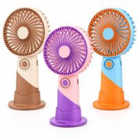 Mini Ventilador Portátil Recargable USB 3 Velocidades con Base para Celular Color Aleatorio