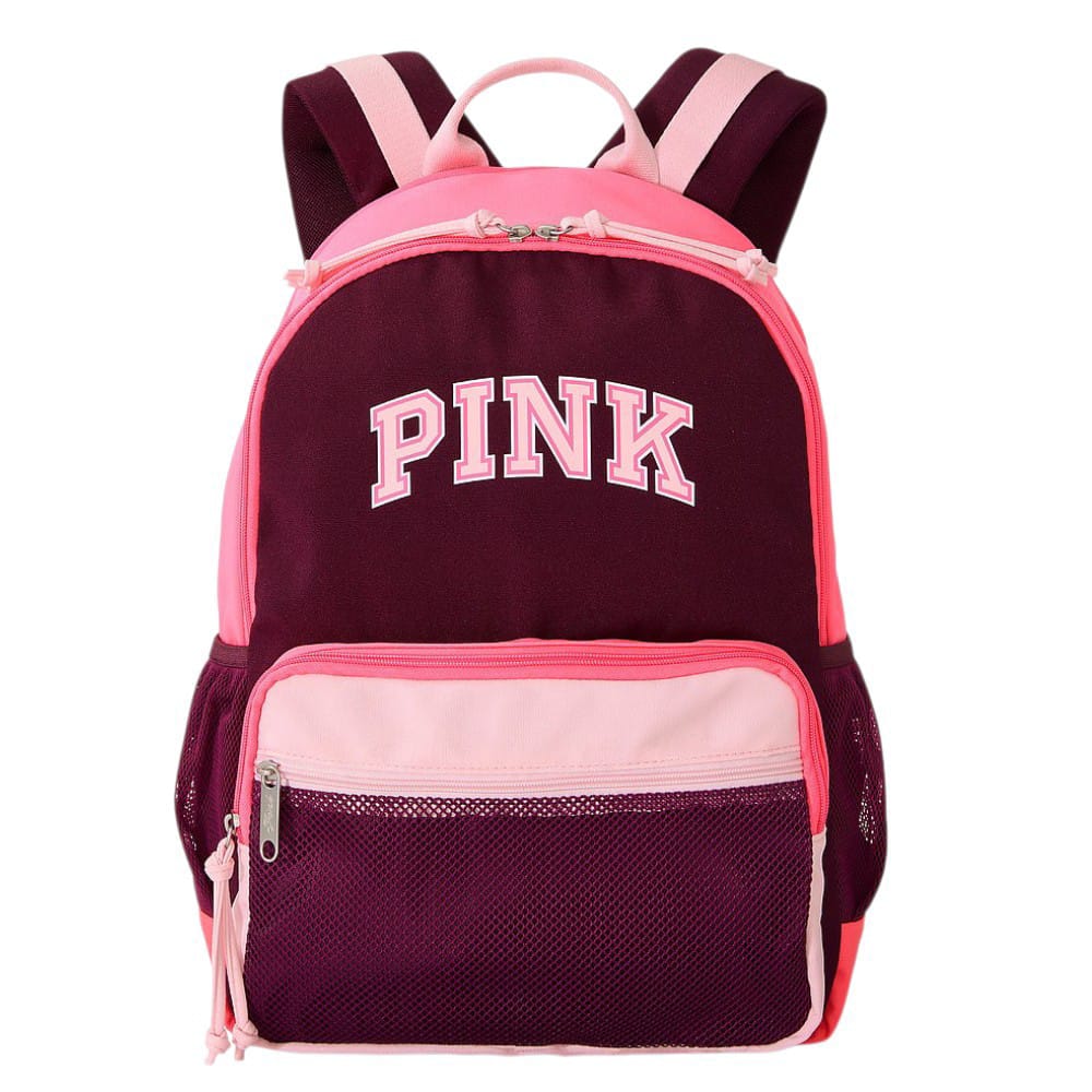 MOCHILA PINK COLOR VINO Y ROSADO