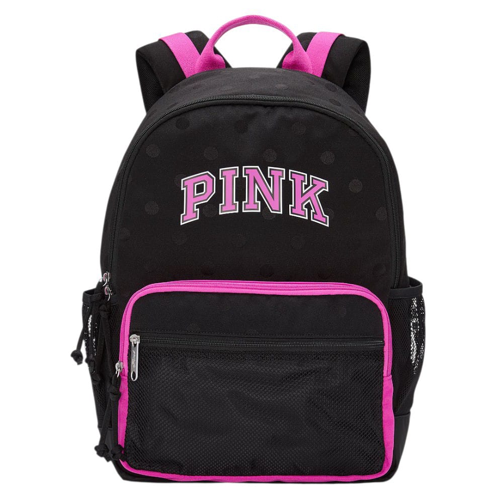 MOCHILA PINK COLOR NEGRO Y FUCSIA