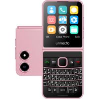 Celular Unnecto Snap USN01 4G Dual SIM Plegable Con Teclado QWERTY Y USB-C Rosa