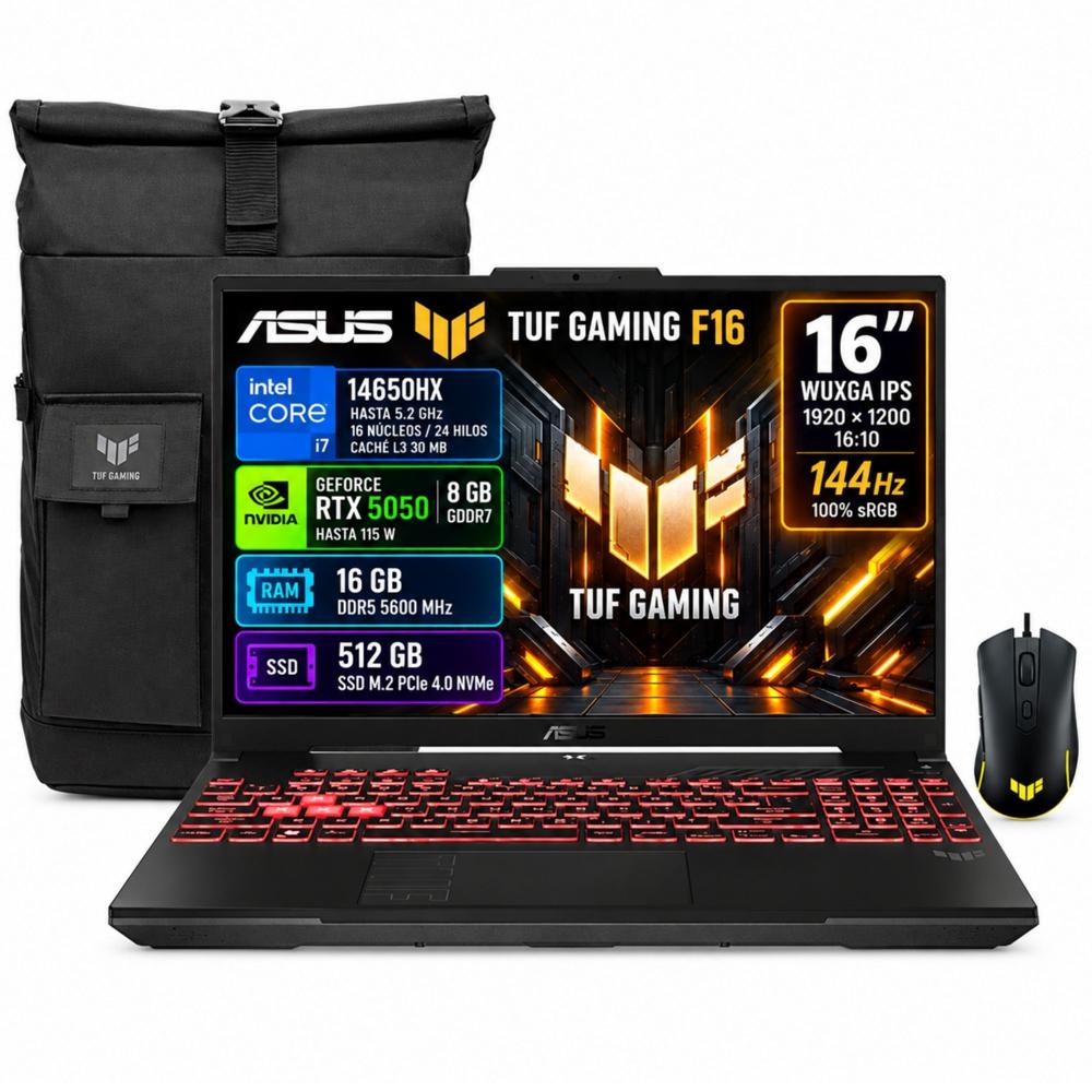 laptop asus TUF GAMING F16 INTEL CORE i7 Ram 16GB SSD 512GB RTX 5050 8GB -90NR0NA1-M00HK0