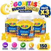 PACK 3 GOMITAS BUENAS NOCHES NIÑOS 450 GOMITAS SOTTCOR LABS