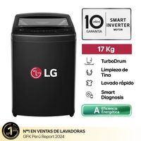 Lavadora LG 17Kg Smart Inverter Turbodrum WT17OBVTB Negro