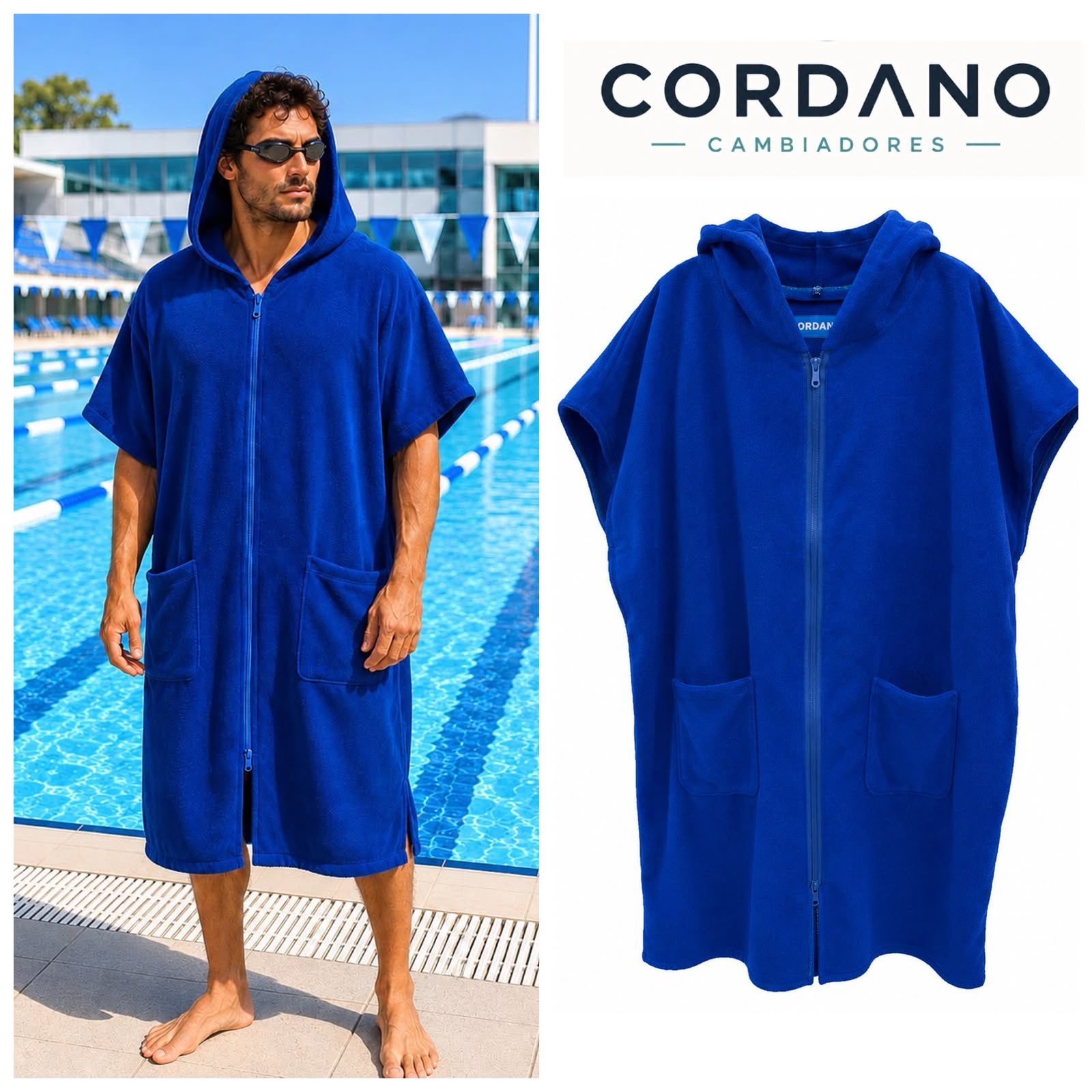 TOALLA CAMBIADOR AZUL CIERRE ADULTO ML UNISEX CORDANO.