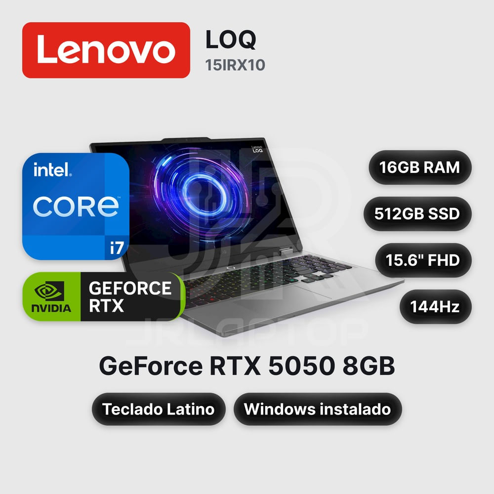 Laptop Lenovo LOQ 15IRX10 Core I7-13650HX 16GB 512GB SSD RTX 5050 15.6"" (83JE01JYLM)