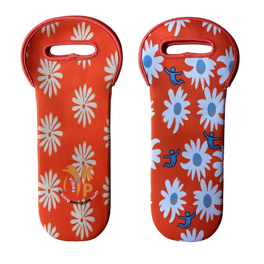 Portabotella Neopreno King Penguin - Wine Bag Positive Vibes