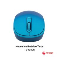 Mouse inalámbrico Teros TE-1240S 2.4 GHz Bluetooth 5.0 azul