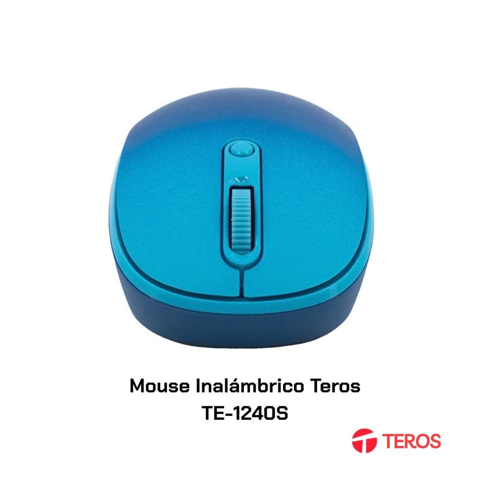 Mouse inalámbrico Teros TE-1240S 2.4 GHz Bluetooth 5.0 azul