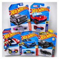 Hot Wheels 5-Pack Mario Spiderman Otros Autos a Escala Coleccionables