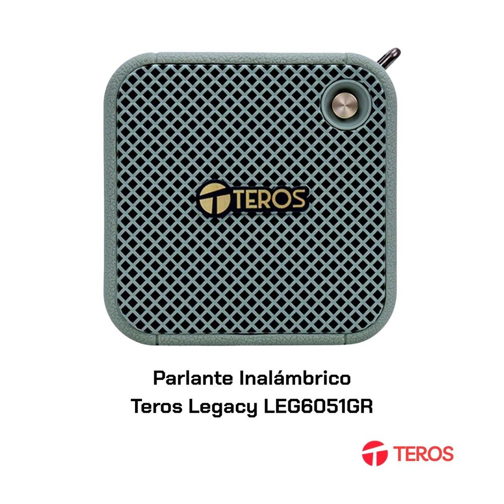 Parlante inalámbrico Teros Legacy LEG-6051GR 8W Bluetooth 5.3 verde