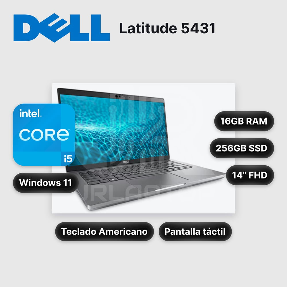 Laptop Dell Latitude 5431 Core I5-1250P 16GB 256GB SSD 14"" Reacondicionado (MFGYR.2023)