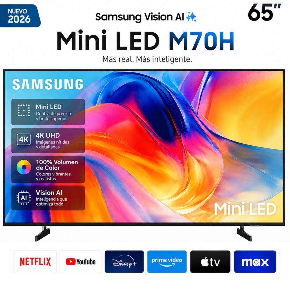 Televisor Samsung 65 MINI LED UN65M70HAGXPE 2026 4K Ultra HD Tizen Negro