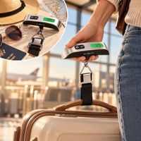 Balanza portátil de mano digital 50kg para maleta de viaje