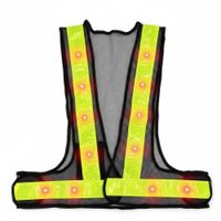 Chaleco De Seguridad Black Led Integrado Fluorescente