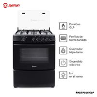 COCINA A GAS OEM GIRASOL PLUS GLP HORNILLAS 5 - NEGRO