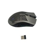 Mouse Gamer USB Inalambrico Gris Click Silencioso