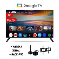 Televisor Smart 32'' HD GoogleTV MS32-E2000GBT Negro - Ant - Rack Fijo