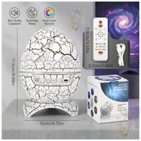 LAMPARA PARLANTE GALAXIA INTELIGENTE DISEÑO HUEVO DE DINOSAURIO CON BLUETOOTH