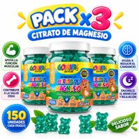 PACK 3 GOMITAS CITRATO DE MAGNESIO NIÑOS 450 GOMITAS SOTTCOR LABS