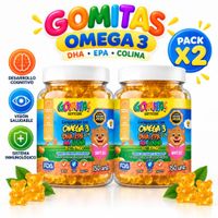 PACK  2 GOMITAS OMEGA 3 NIÑOS Y VITAMINAS PARA NIÑOS 260 UND