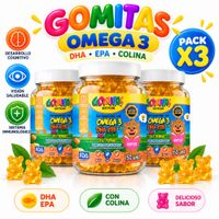 PACK 3 GOMITAS OMEGA 3 NIÑOS 450 GOMITAS SOTTCOR LABS