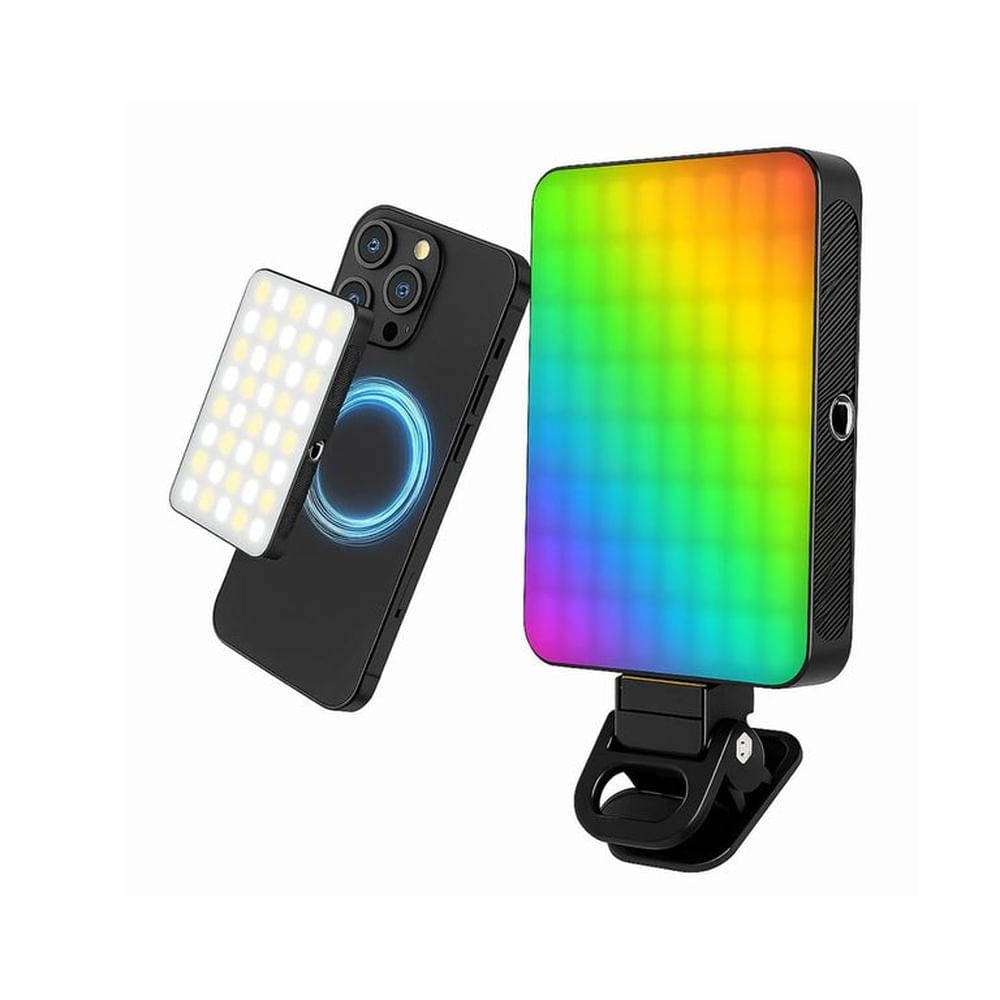 Luz led magnetica RGB pro para celular recargable profesional para Selfies - Videos - Streaming