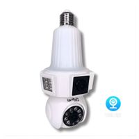 FOCO CAMARA FULL HD DE SEGURIDAD DE 3 LENTES 360º VISION NOCTURNA Y AUDIO PREMIUN
