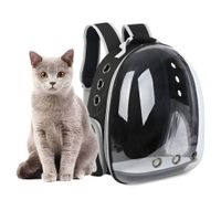 MOCHILA PARA GATO MASCOTAS TRANSPARENTE PANORAMICO FACIL DE USAR