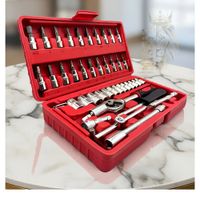 SET DE DADOS Y DESTORNILLADORES DE 46 PIEZAS