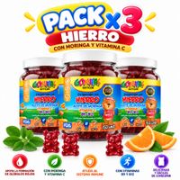 PACK 3 GOMITAS HIERRO PARA NIÑOS 450 GOMITAS SOTTCOR LABS