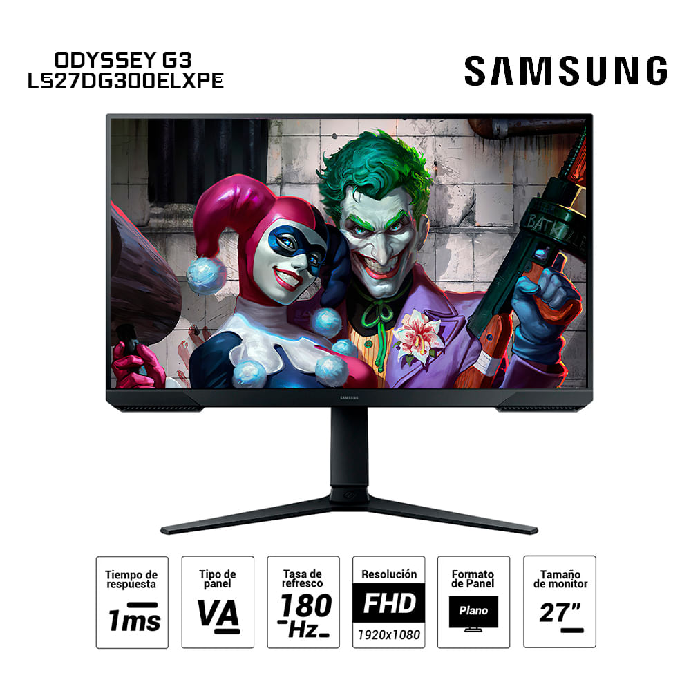 Monitor Gaming SAMSUNG Odyssey G3 27 FHD VA HDMI Display Port HAS