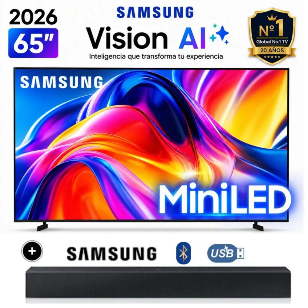 Televisor Samsung M70 65 4K UHD Mini LED Tizen OS UN65M70HAGXPE - Soundbar Samsung