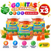 PACK 3 VITAMINAS NIÑOS 450 GOMITAS SOTTCOR LABS