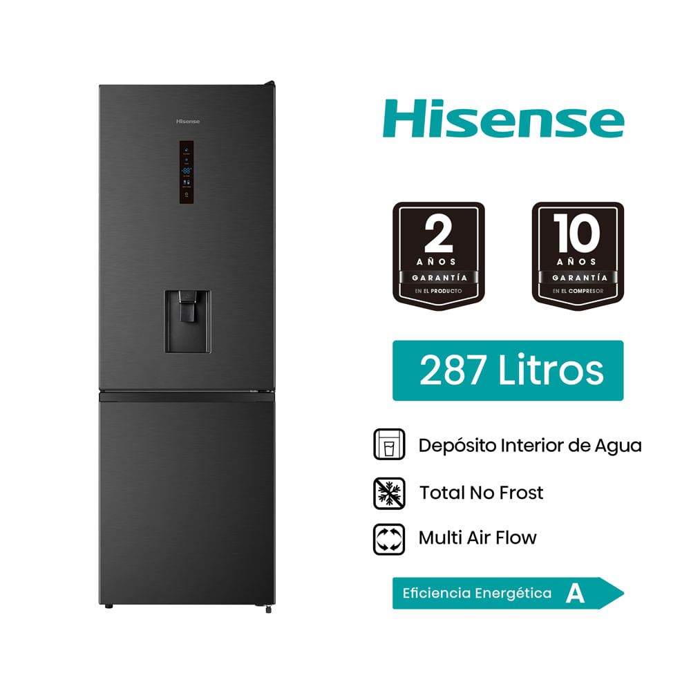 Refrigeradora Hisense 287L RB286N1MBA CD Negro