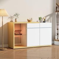 APARADOR TUWOL 2 PUERTAS 2 CAJONES BLANCO ROBLE 120CM