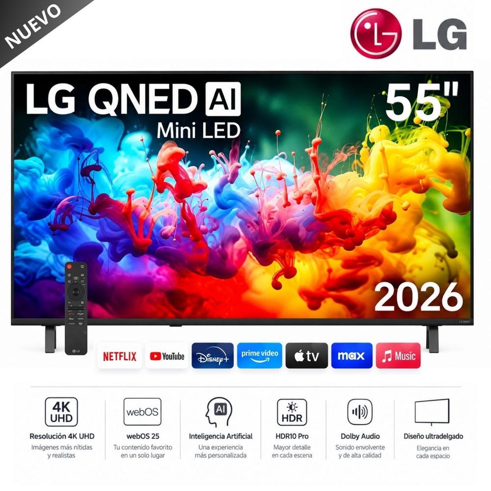 Televisor LG 55 MINILED QNED 4K SMART TV 2026