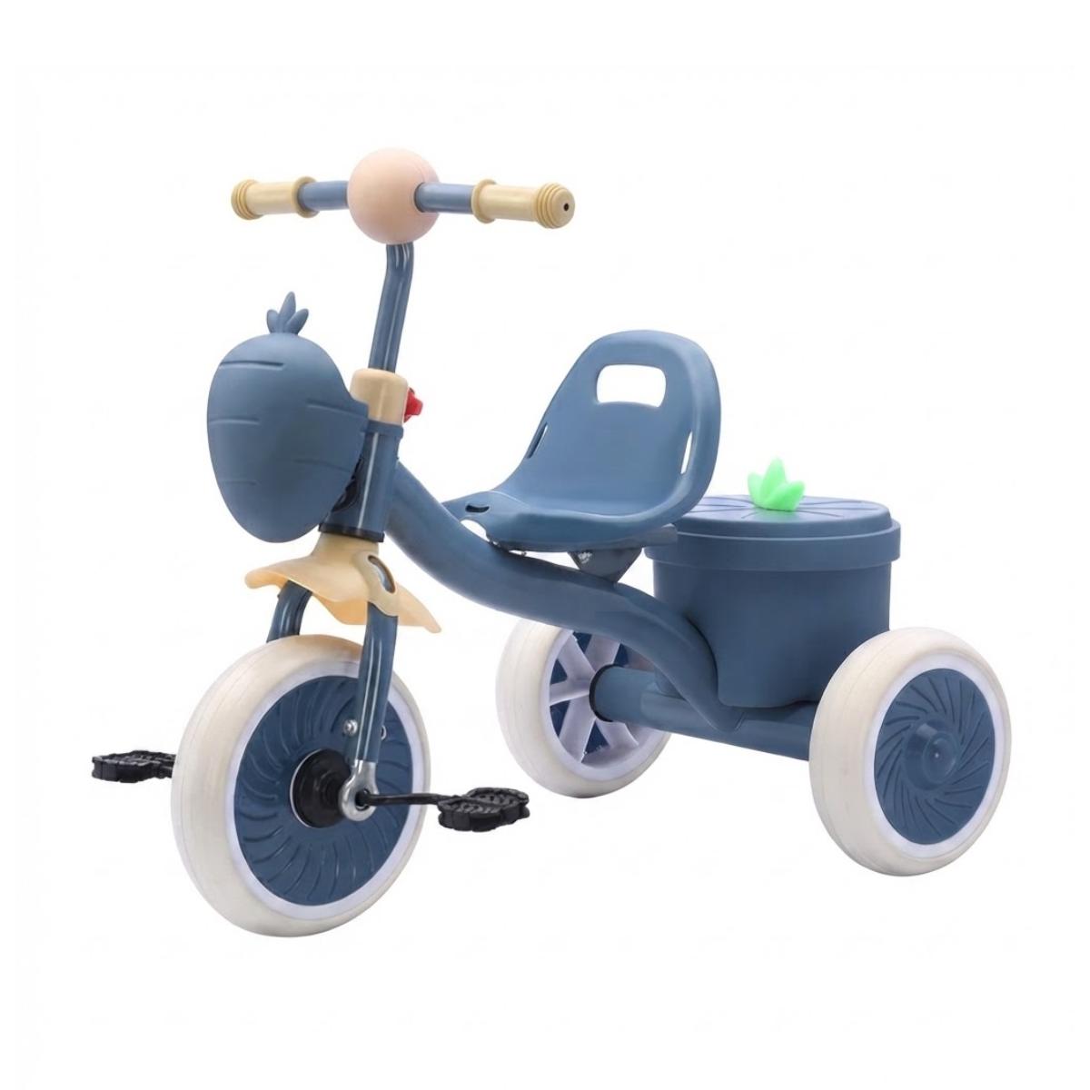 Triciclo Doble Canastilla Niño Infantil Azul L9438