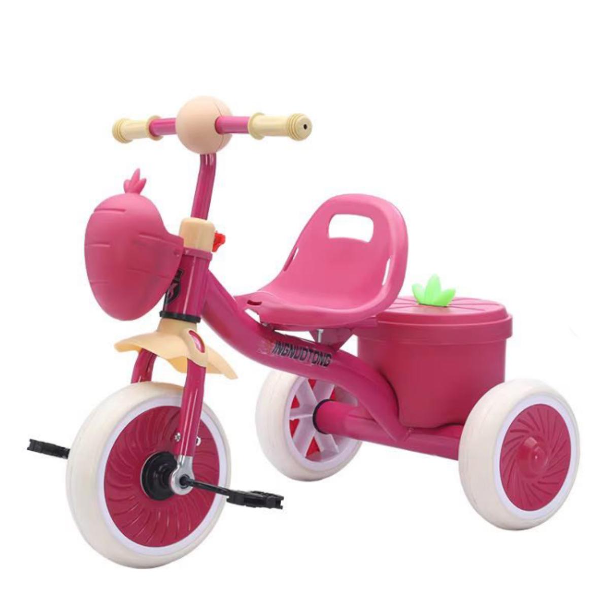 Triciclo Doble Canastilla Niña Infantil Rosado L9438