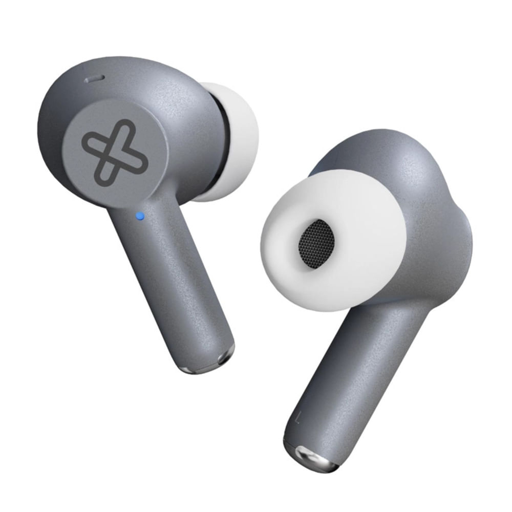 Audífonos Klip Xtreme Buds-Fi TWS Bluetooth 5.4 ENC IPX4 Gris KTE-015GR