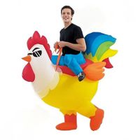 Disfraz Inflable Gallo con Lentes Montable para Adulto