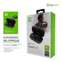 Audífonos Klip Xtreme Open Ear TWS Bluetooth 5.3 ENC IPX5 Negro KOE-250BK