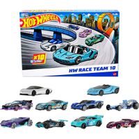 HOT WHEELS PACK 10 AUTOS DE CARRERAS ESTILOS VARIADOS