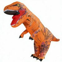 Disfraz Inflable de Dinosaurio para Adulto Anaranjado