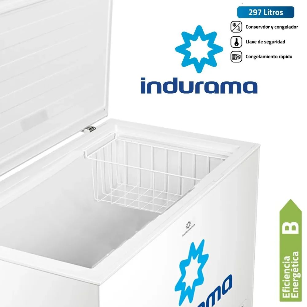CONGELADORA INDURAMA 297L COLOR BLANCO MOD CI-320BL