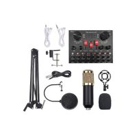 Kit Microfono Condensador con Tarjeta de Sonido v8s Profesional Studio para Pc
