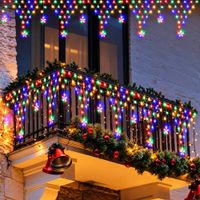 GUIRNALDA DE LUCES NAVIDEÑAS ARTEZA 4.20 METROS 196 LED MULTICOLOR CON ESTRELLAS