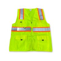 Chaleco Seguridad Verde Limon Reflectivo Con Cierre Talla M